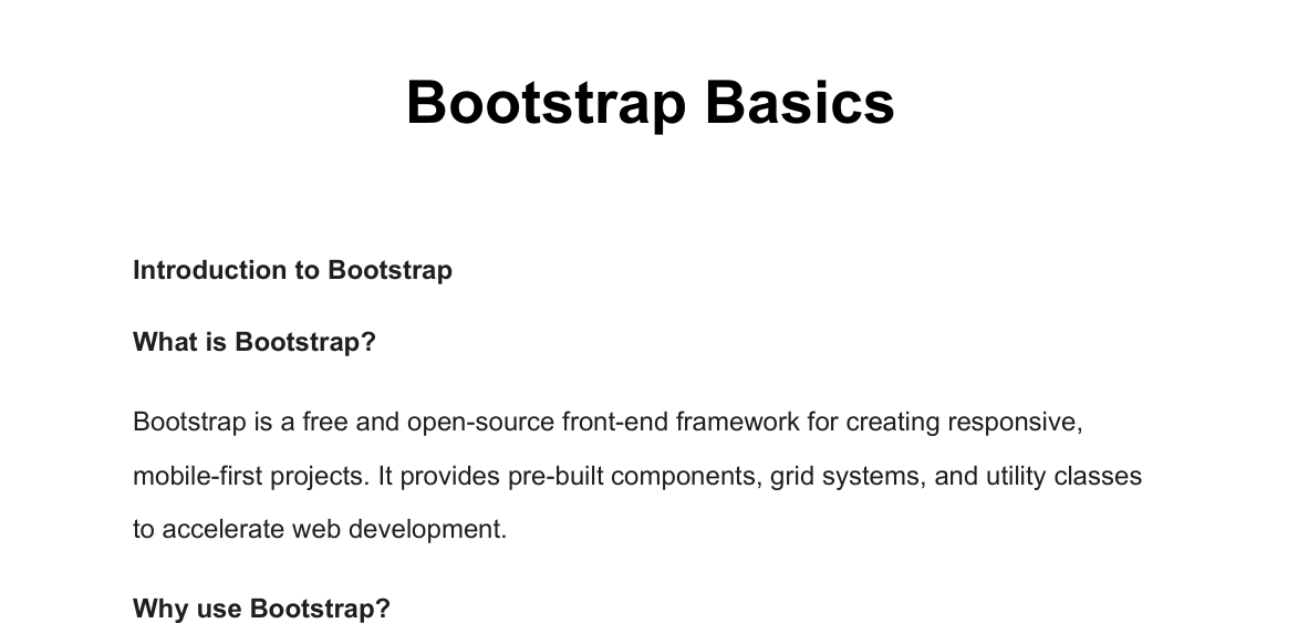 Bootstrap PDF